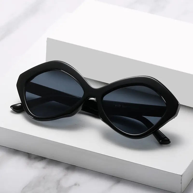 Women Pink Irregular Rhombus Sunglasses