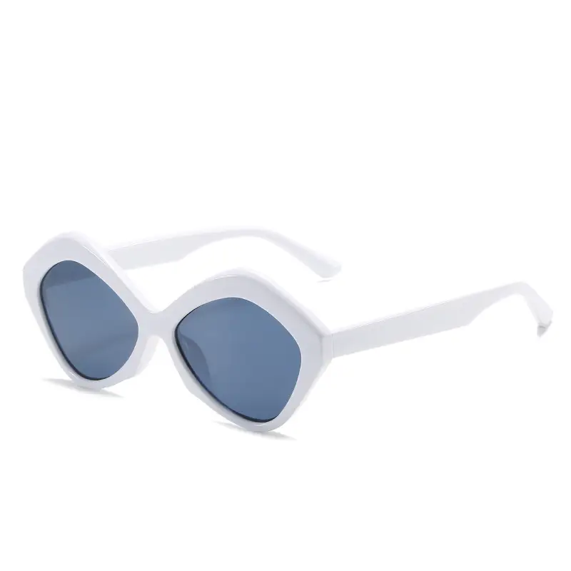 Women Pink Irregular Rhombus Sunglasses