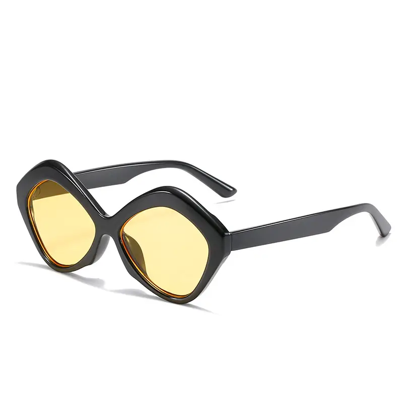 Women Pink Irregular Rhombus Sunglasses