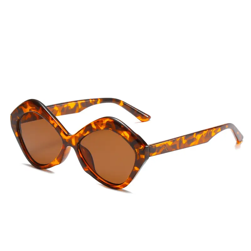 Women Pink Irregular Rhombus Sunglasses