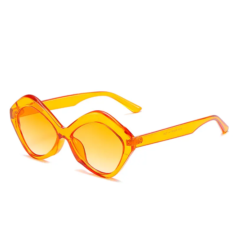 Women Pink Irregular Rhombus Sunglasses