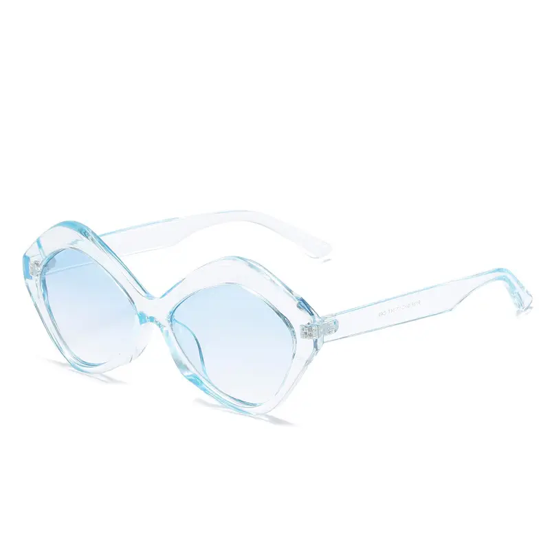Women Pink Irregular Rhombus Sunglasses
