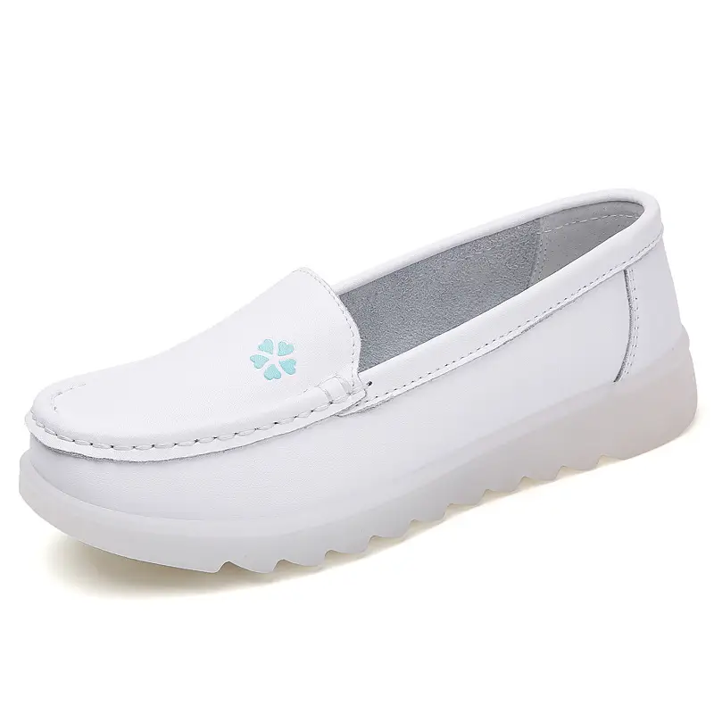 in stock White Nurses Shoes Women's Autumn Breathable Soft-soled Non-Tired Flat-soled Non-slip Medical Work Shoes for Cross-border Hair - Image 8