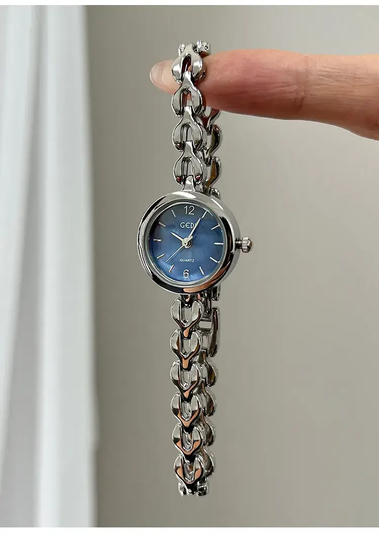 Gold Watch for Women with Crystal Dial and Chain Strap — feature 13