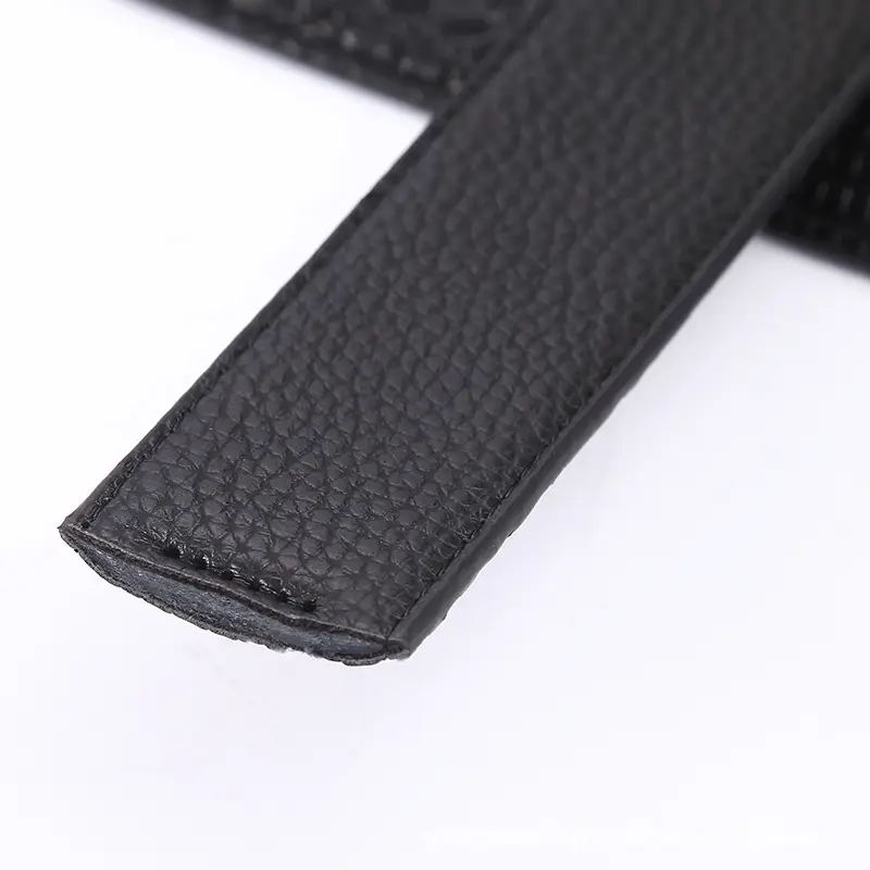 Men's Black Croc Leather Belt with Automatic Buckle - Image 5