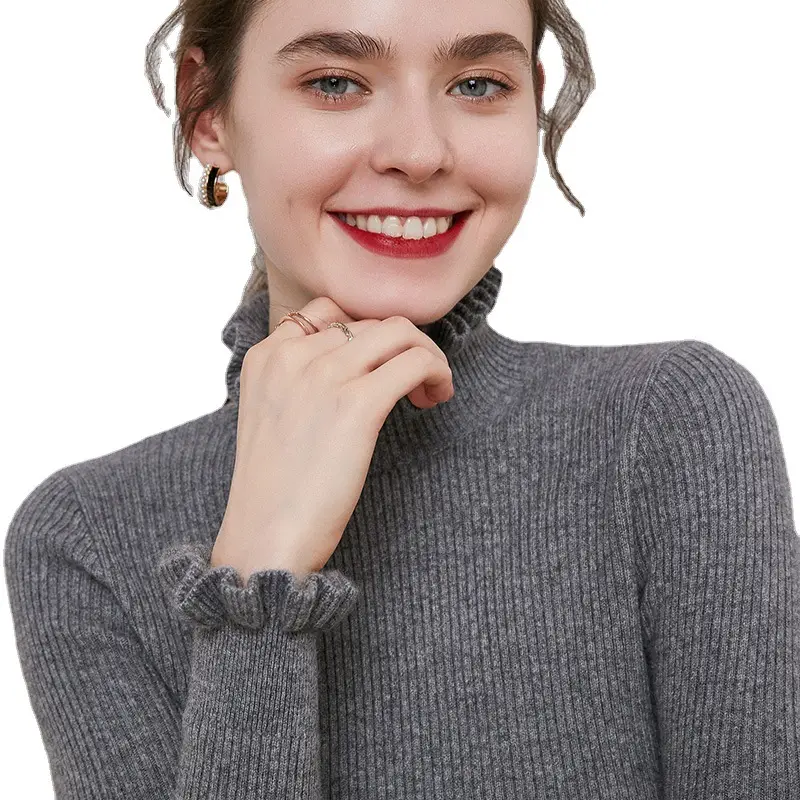 Women's 2025 Warm White Pom Pom Sleeve Sweater Large - Image 12