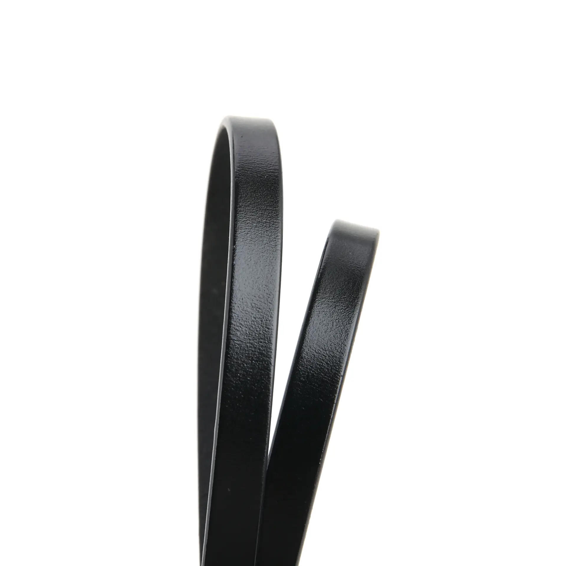 Women's Black Adjustable Cowhide Belt with Gold Clasp - Image 11