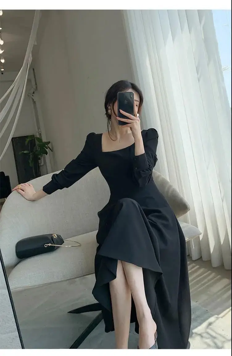 Black Long Sleeve French Style Dress for Women 2025 — feature 11