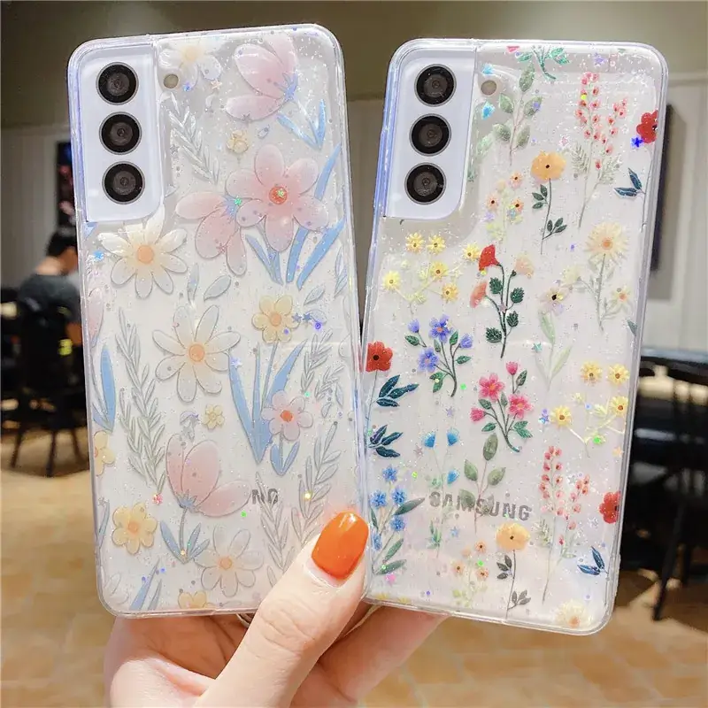 Samsung S24 Ultra Floral Glitter Case - Image 10
