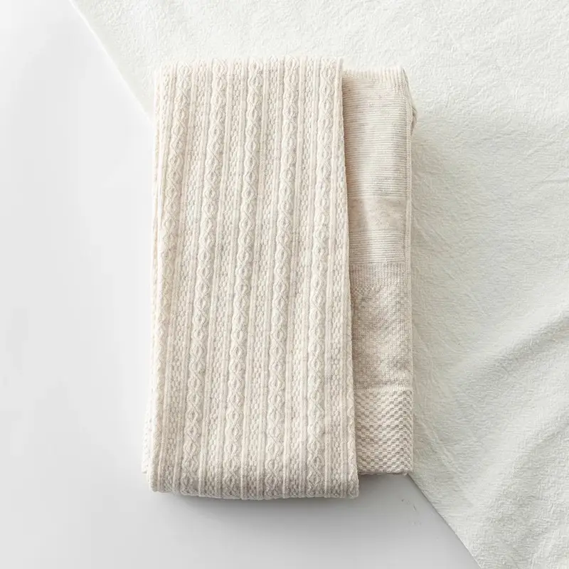 Oat White Twist Fleece Leggings Women Winter Warm Slimming