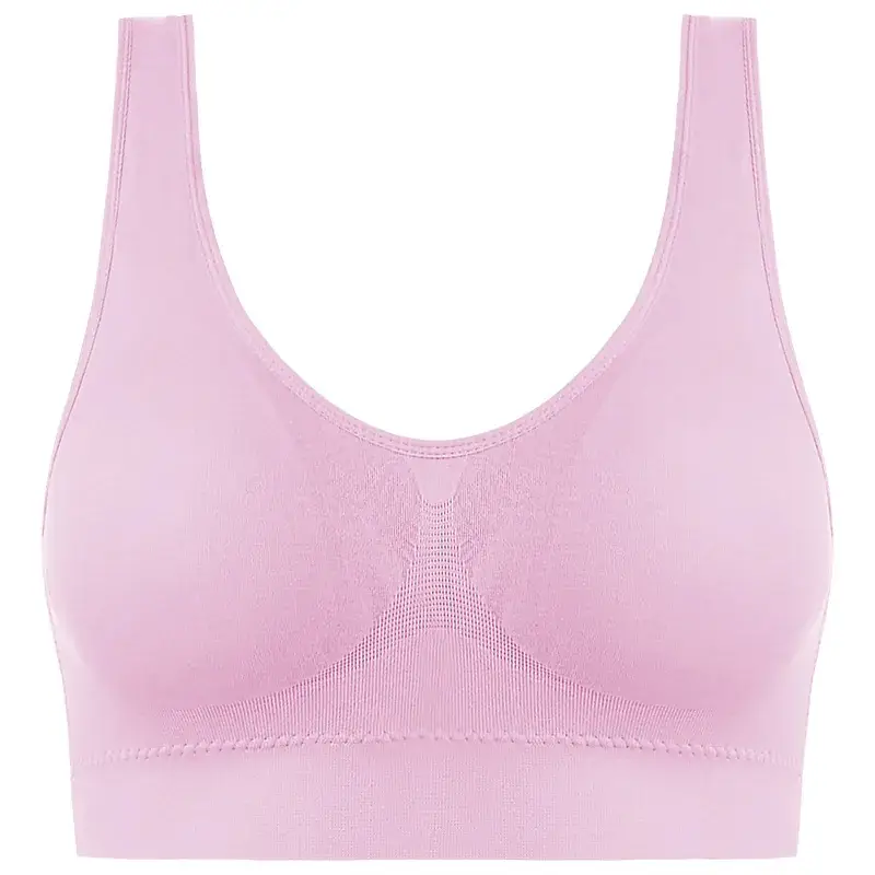 Women's Large Size Deep U Yoga Vest with Cushion - Image 2