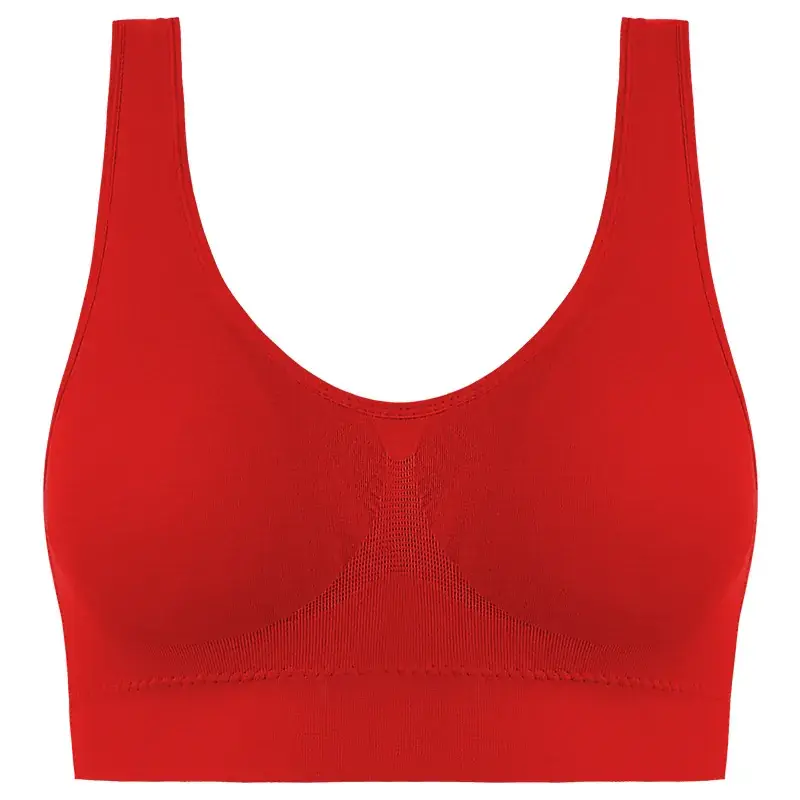 Women's Large Size Deep U Yoga Vest with Cushion - Image 3
