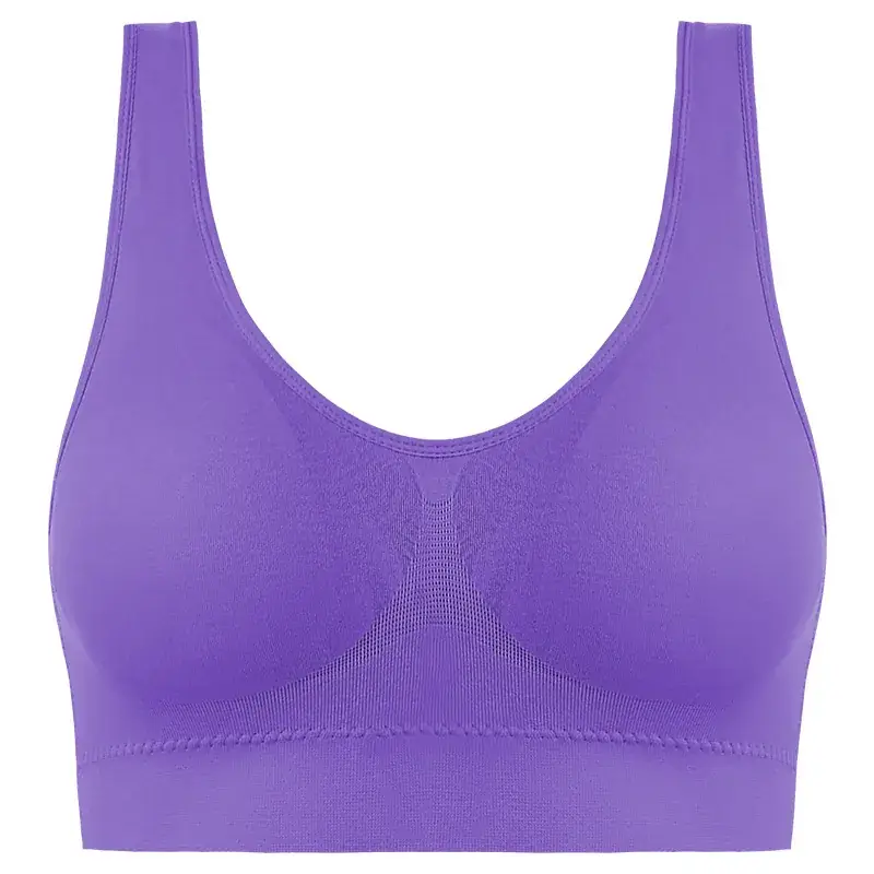Women's Large Size Deep U Yoga Vest with Cushion - Image 4