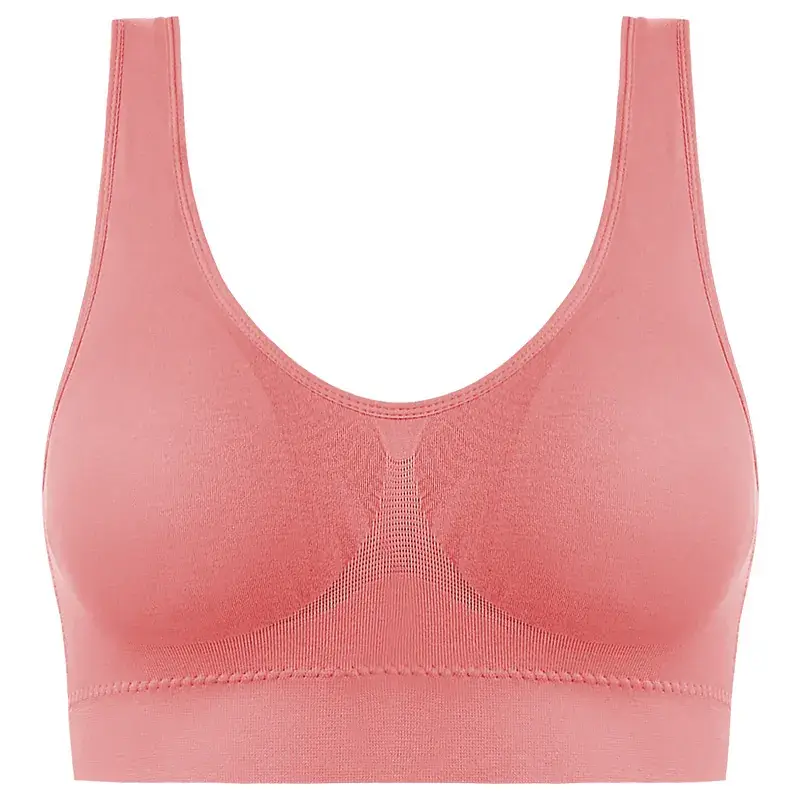 Women's Large Size Deep U Yoga Vest with Cushion - Image 7