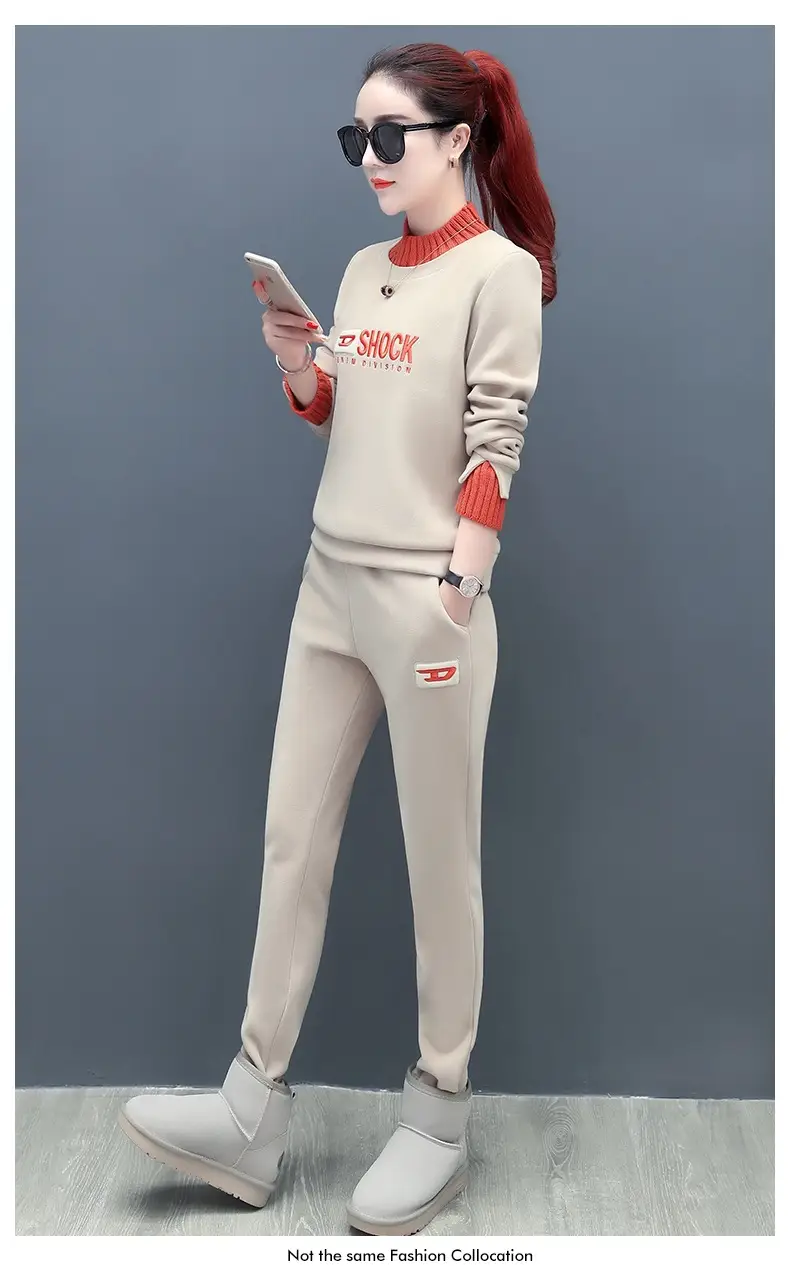Women Fleece Lined Casual Sports Suit 2026 Winter — feature 11