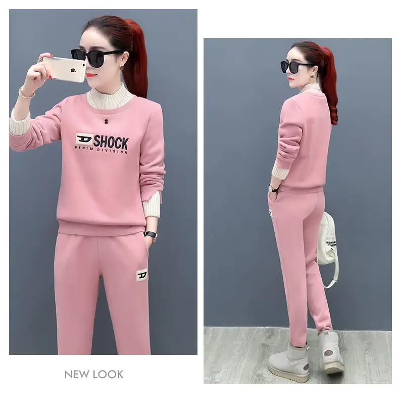 Women Fleece Lined Casual Sports Suit 2026 Winter — feature 15