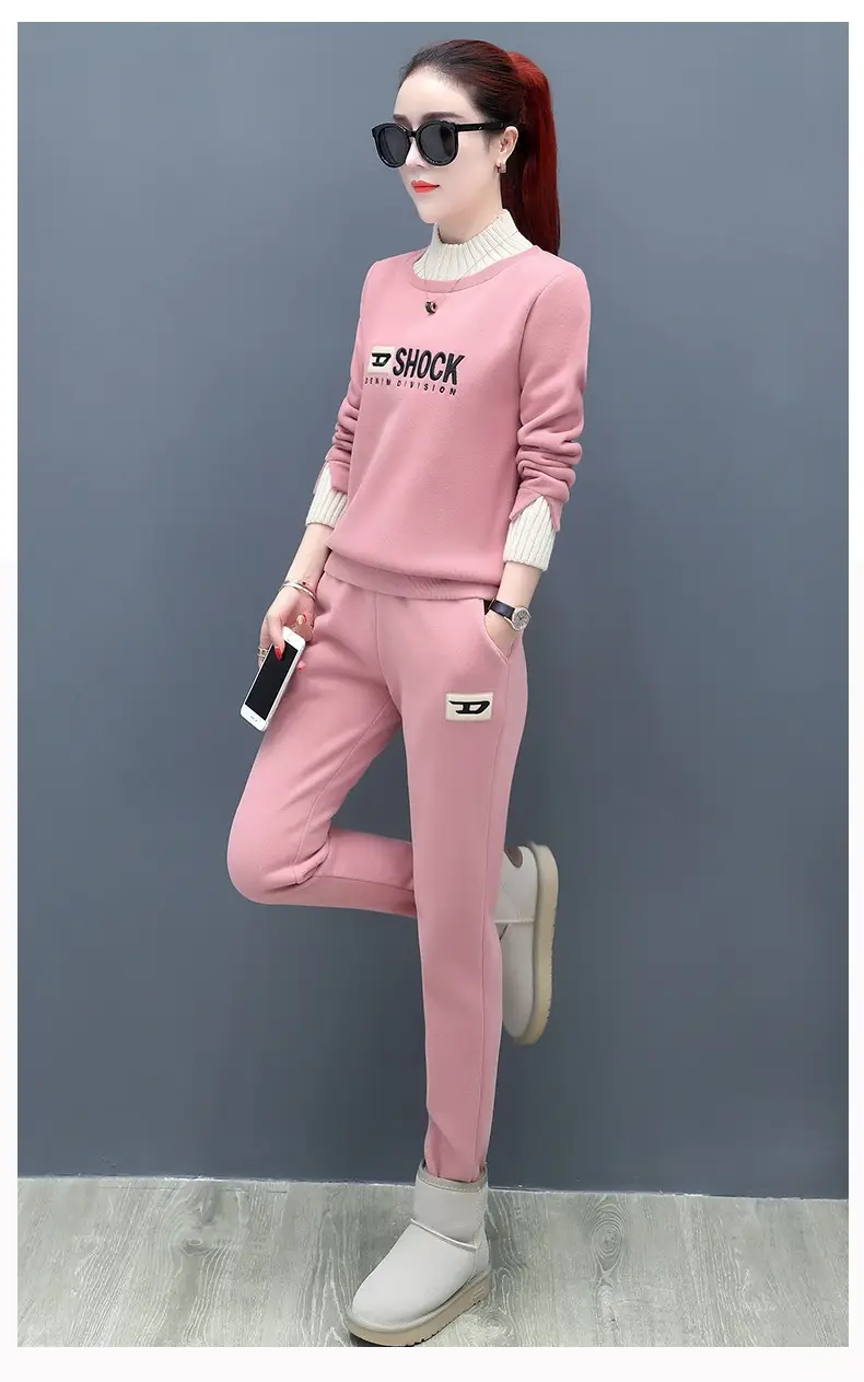 Women Fleece Lined Casual Sports Suit 2026 Winter — feature 16