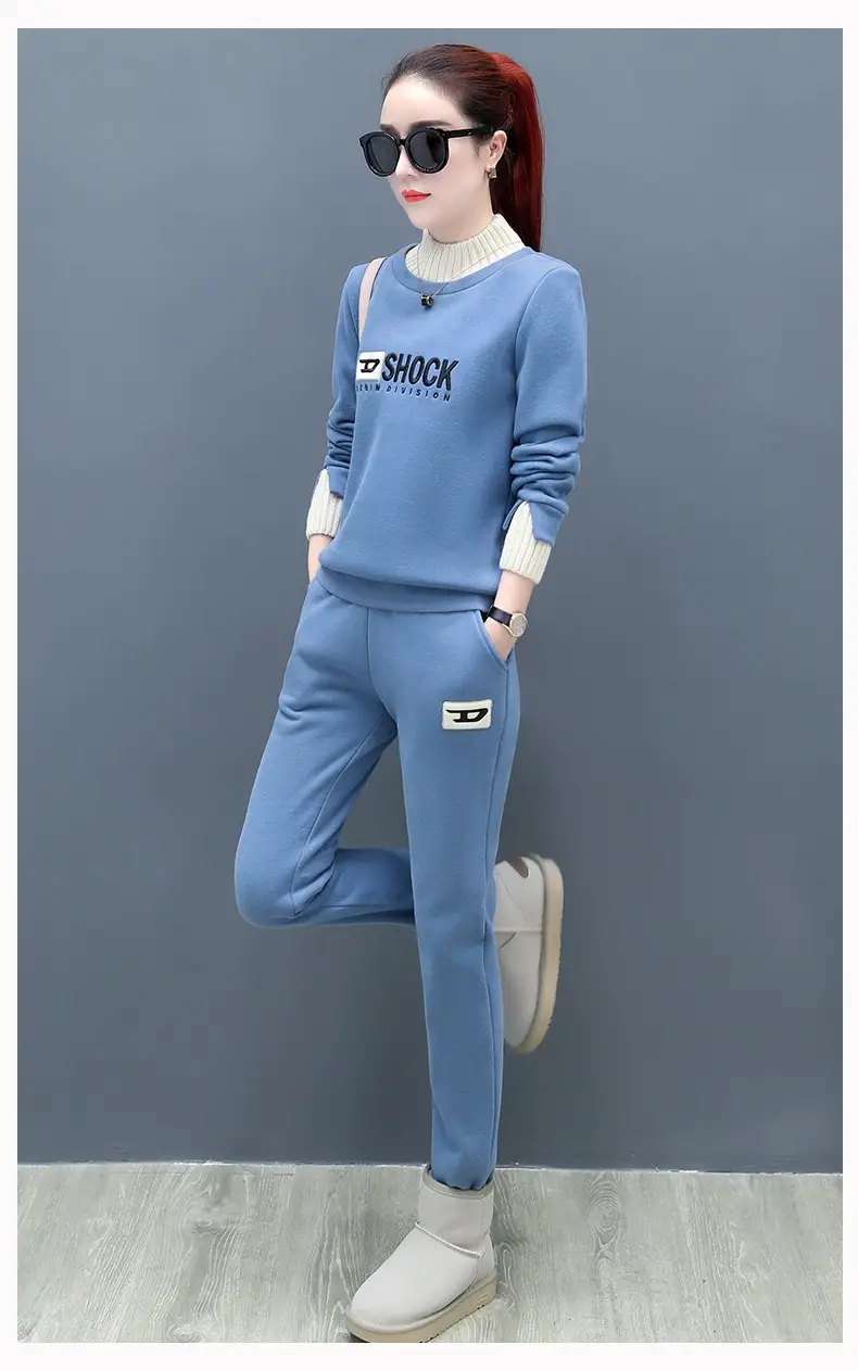 Women Fleece Lined Casual Sports Suit 2026 Winter — feature 19