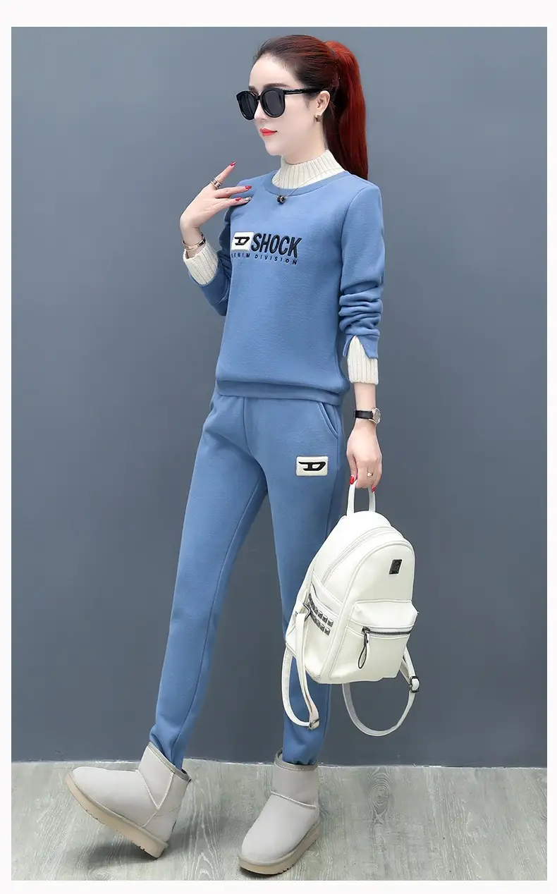Women Fleece Lined Casual Sports Suit 2026 Winter — feature 21