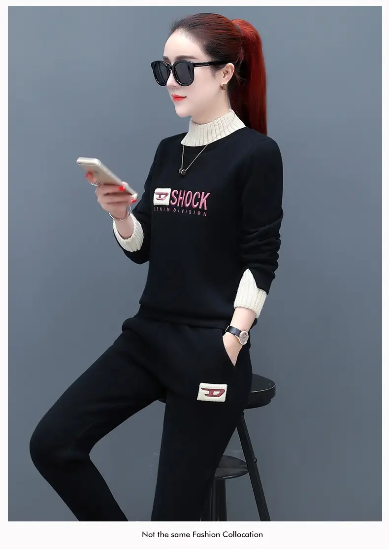 Women Fleece Lined Casual Sports Suit 2026 Winter — feature 22