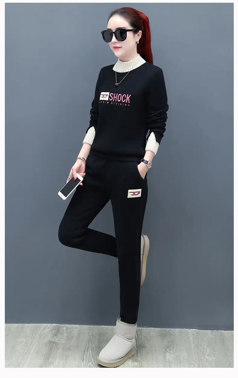Women Fleece Lined Casual Sports Suit 2026 Winter — feature 24