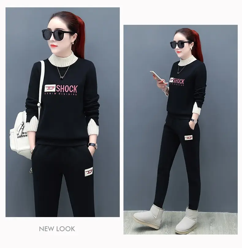 Women Fleece Lined Casual Sports Suit 2026 Winter — feature 25
