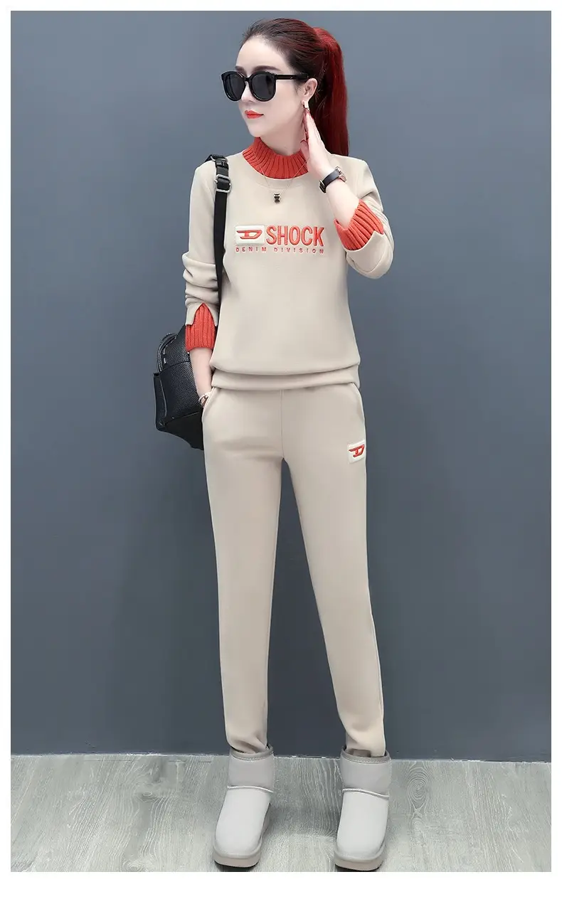Women Fleece Lined Casual Sports Suit 2026 Winter — feature 9