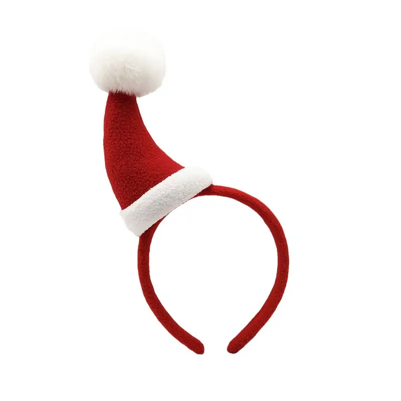 Red Santa Hat with White Tulle and Adjustable Band - Image 11