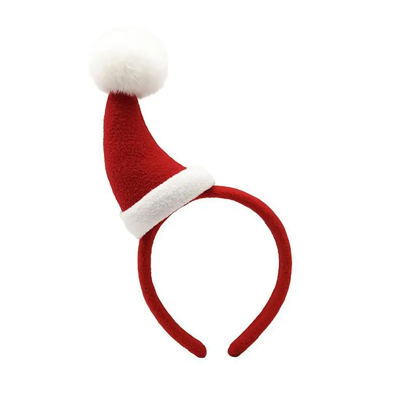 Red Santa Hat with White Tulle and Adjustable Band - Image 5