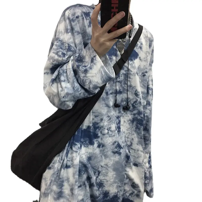 Cross-Border Tie-Dye Long Sleeve Women's T-Shirt
