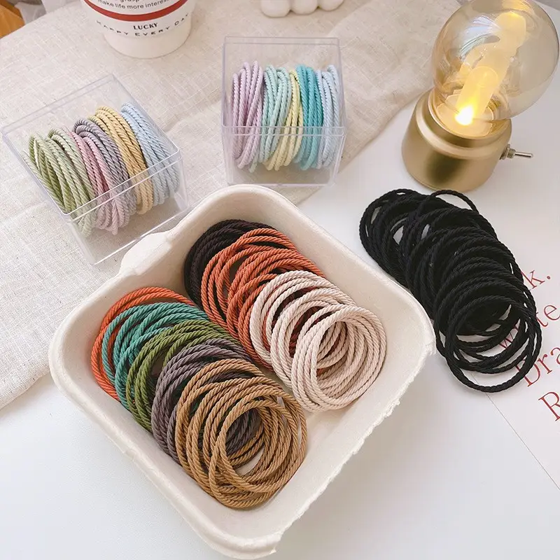 Black High Elastic Hair Rope Band for Hair Accessories - Image 25