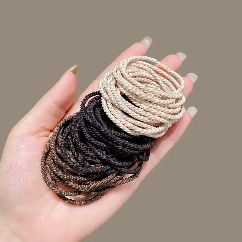 Black High Elastic Hair Rope Band for Hair Accessories - Image 26
