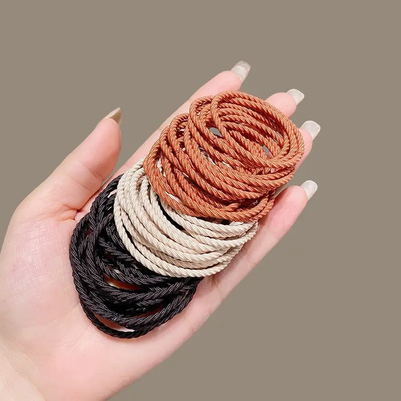Black High Elastic Hair Rope Band for Hair Accessories - Image 19