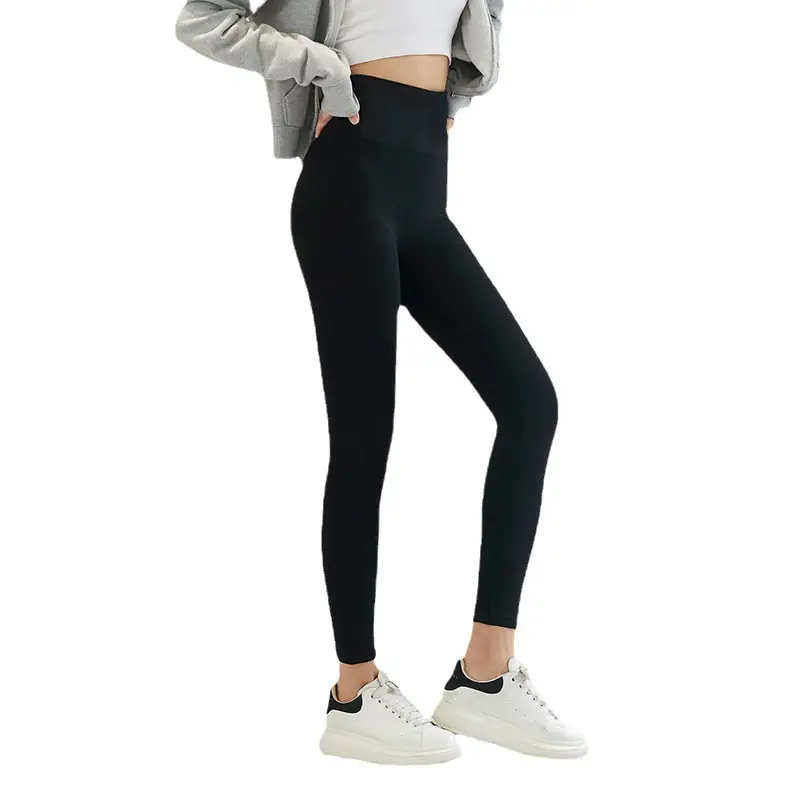 Autumn Pure Black Slimming Leggings for Women