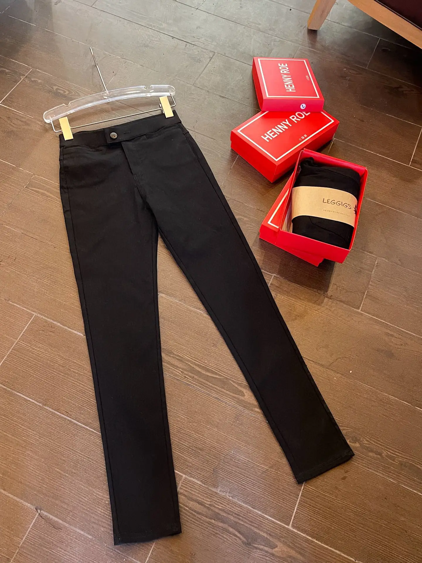 Women Black Skinny Leggings Winter High Waist Slim Fit