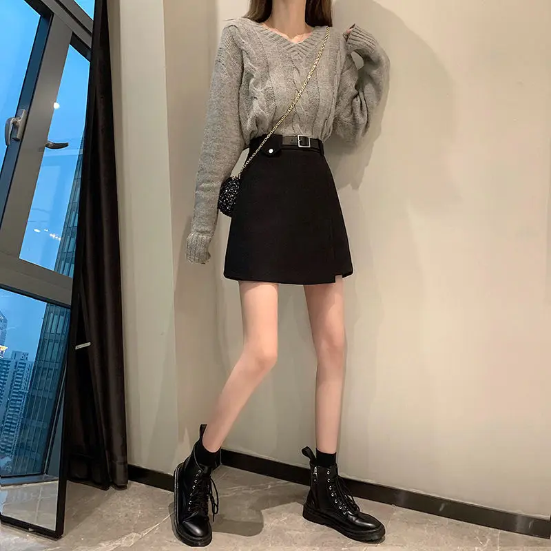 Black High Waist Slimming Skirt for Women — feature 24