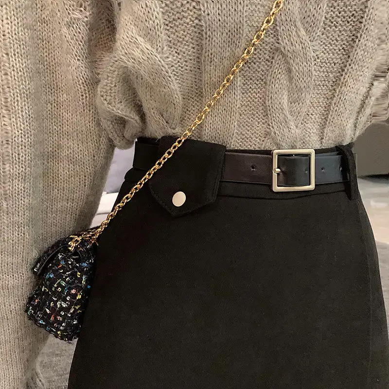 Black High Waist Slimming Skirt for Women — feature 25