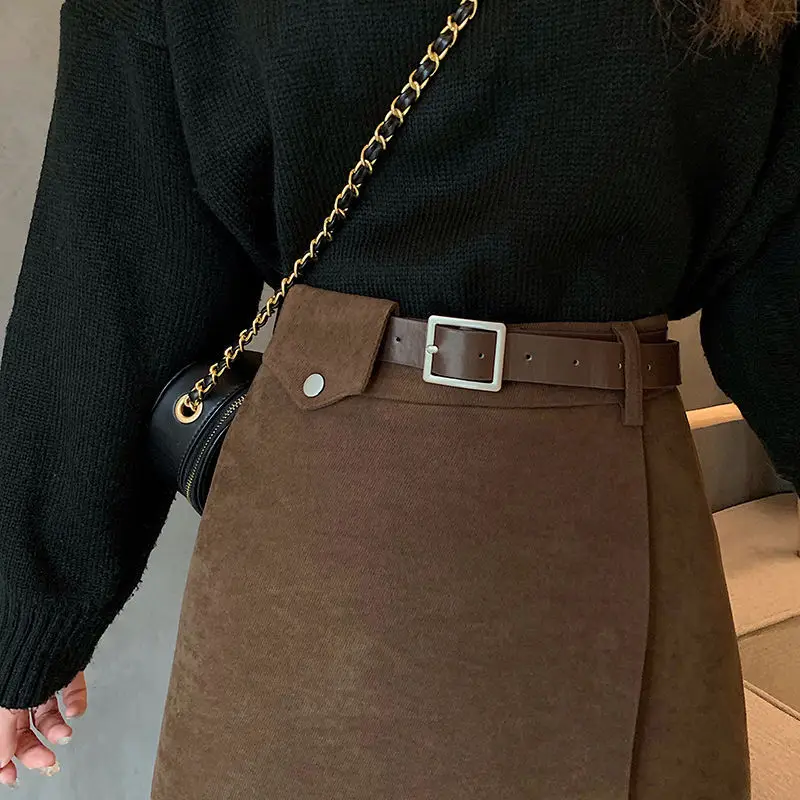 Black High Waist Slimming Skirt for Women — feature 34