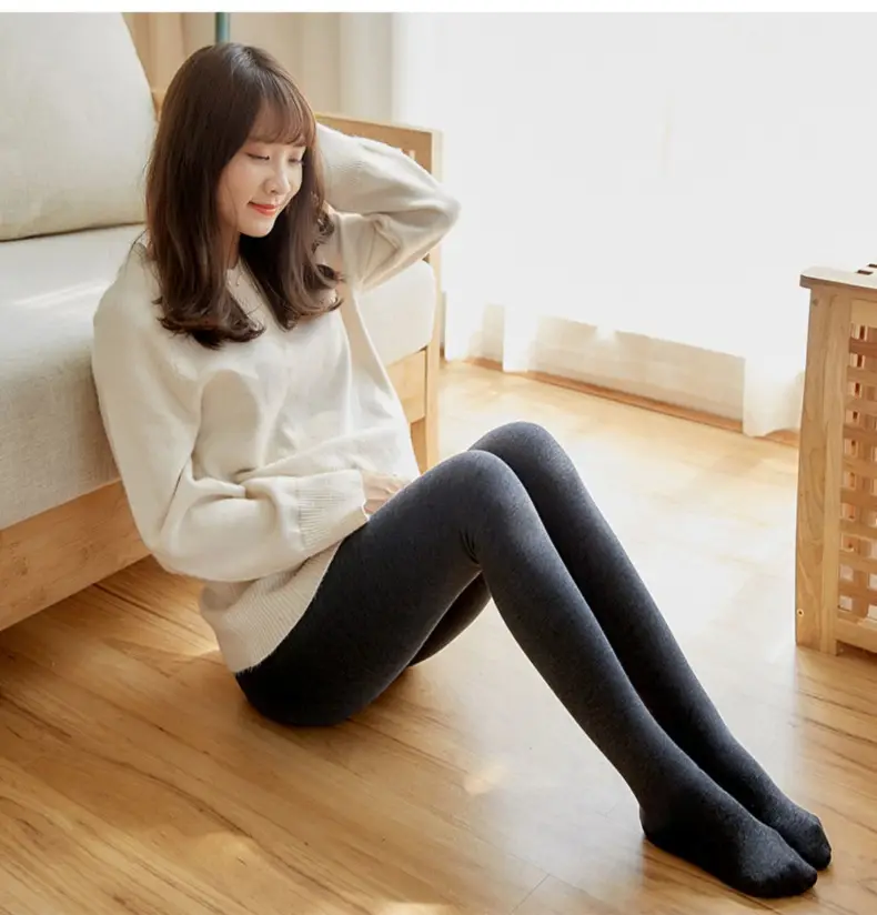 Black Cotton Padded Socks for Women Spring Autumn — feature 16