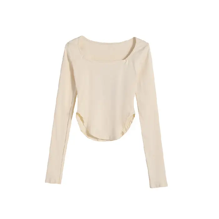 Vintage Irregular Long Sleeve T-Shirt Women 2025 Autumn - Image 3