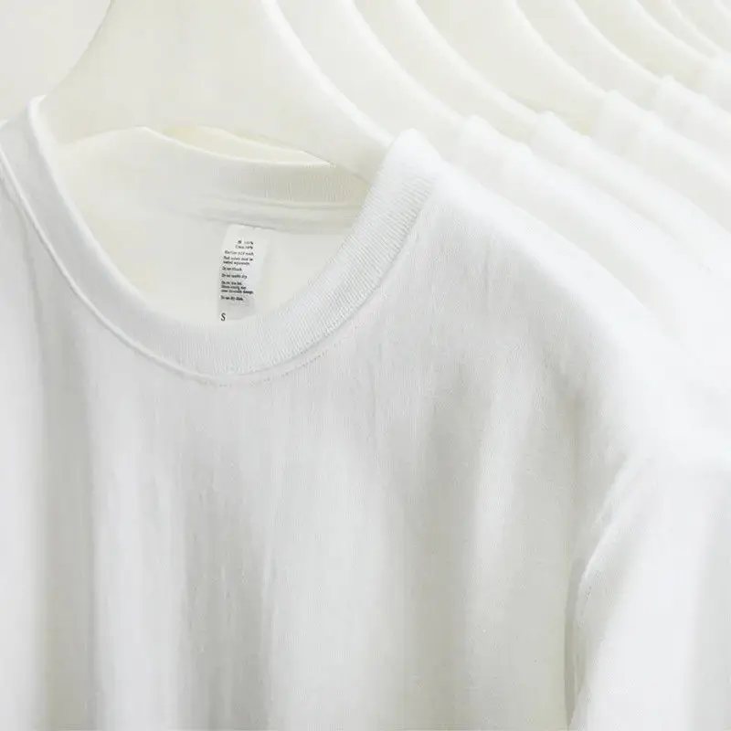 White 220g Cotton Crew Neck T-Shirt for Women - Image 4