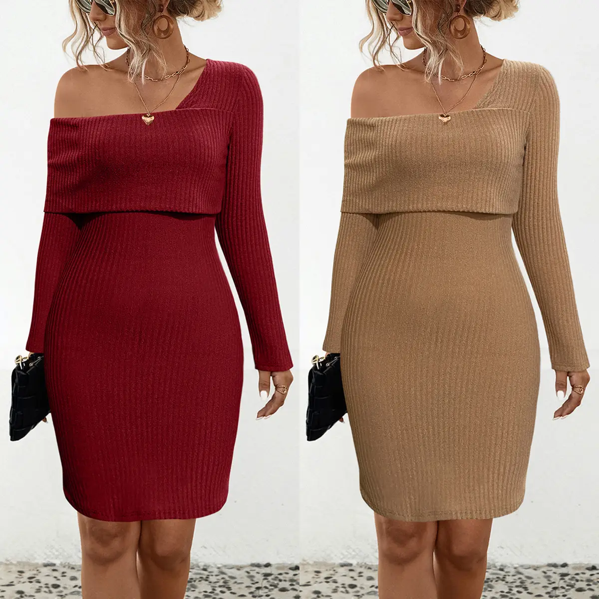 Women's Off-Shoulder Slim Fit 2021 Dress — feature 2