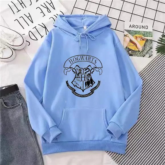 Women Blue Hoodie with 3D Galaxy Print Winter