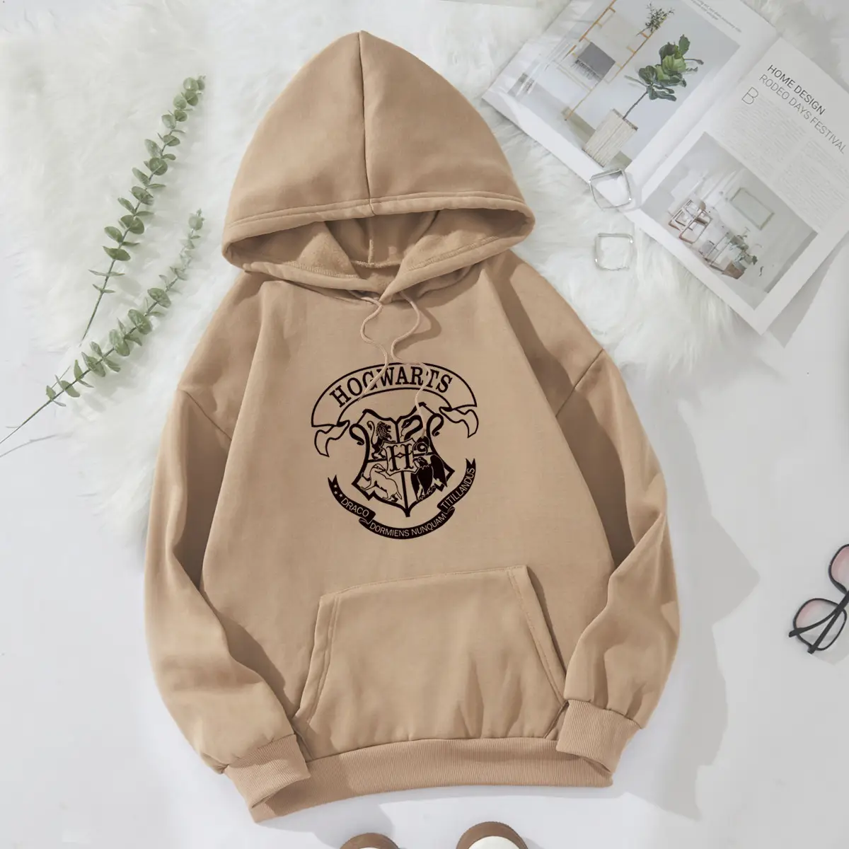 Women Blue Hoodie with 3D Galaxy Print Winter