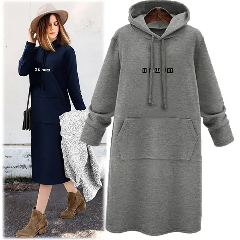 Women's Grey Hooded Hoodie Large Medium Winter Wear - Image 7