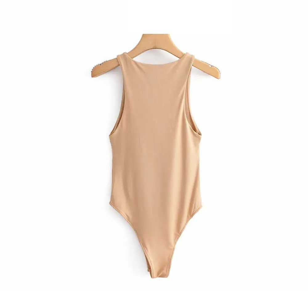 2021 Solid Color Slim Sleeveless Jumpsuit for Women - Image 7