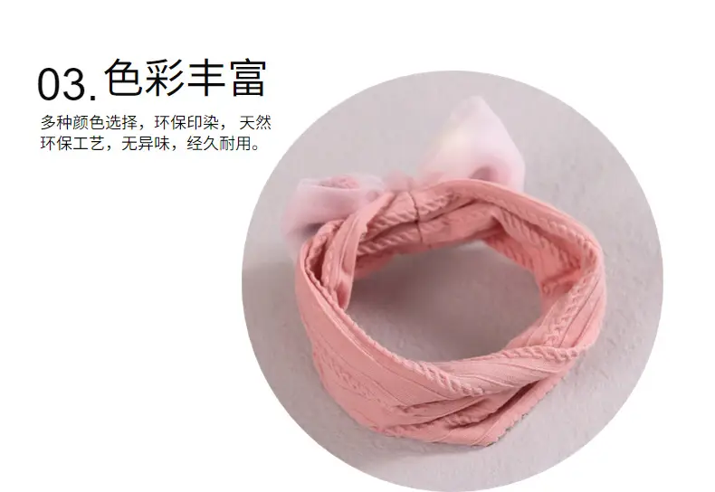 Baby Jacquard Bow Hair Belt Mint Green — feature 8