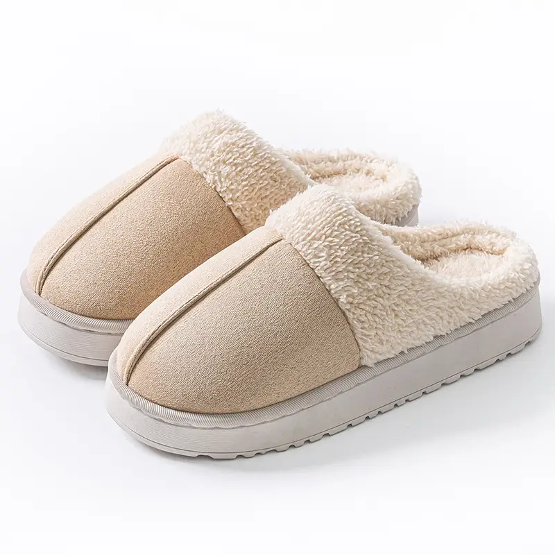 Cotton slippers wholesale autumn and winter thickened indoor home non-slip warm shit feeling home home confinement slippers for women