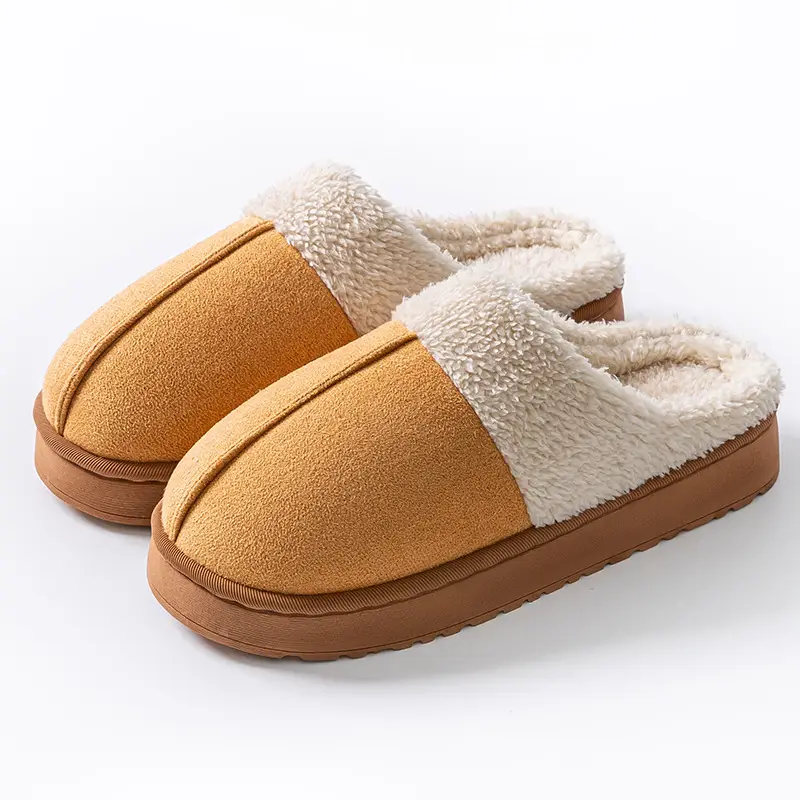 Cotton slippers wholesale autumn and winter thickened indoor home non-slip warm shit feeling home home confinement slippers for women