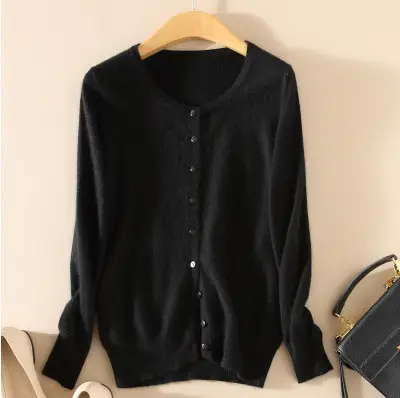 Women Knitted V-Neck Cardigan with Buttons - Image 11